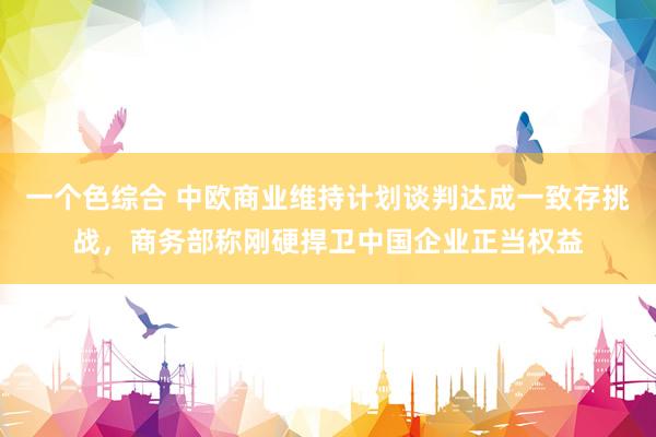 一个色综合 中欧商业维持计划谈判达成一致存挑战，商务部称刚硬捍卫中国企业正当权益