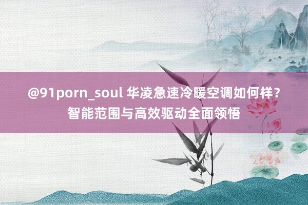 @91porn_soul 华凌急速冷暖空调如何样？智能范围与高效驱动全面领悟