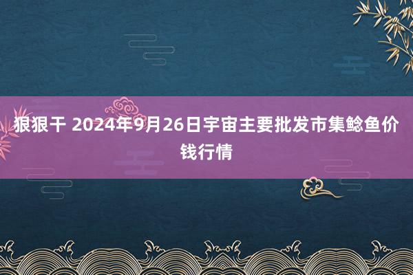 狠狠干 2024年9月26日宇宙主要批发市集鲶鱼价钱行情