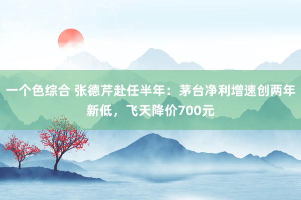 一个色综合 张德芹赴任半年：茅台净利增速创两年新低，飞天降价700元