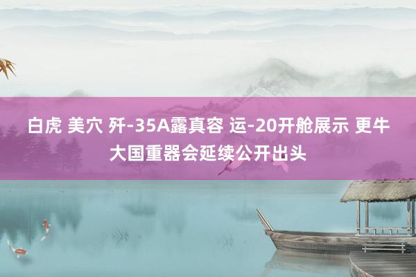 白虎 美穴 歼-35A露真容 运-20开舱展示 更牛大国重器会延续公开出头