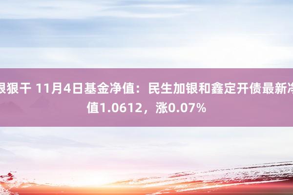 狠狠干 11月4日基金净值：民生加银和鑫定开债最新净值1.0612，涨0.07%