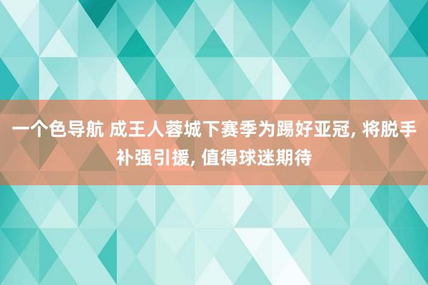 一个色导航 成王人蓉城下赛季为踢好亚冠， 将脱手补强引援， 值得球迷期待