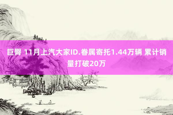 巨臀 11月上汽大家ID.眷属寄托1.44万辆 累计销量打破20万