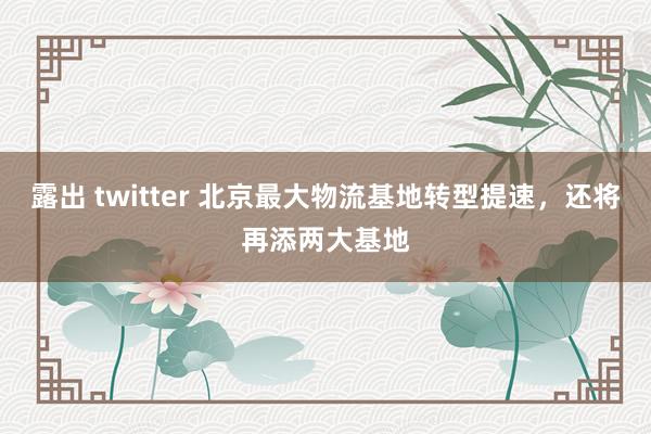 露出 twitter 北京最大物流基地转型提速，还将再添两大基地